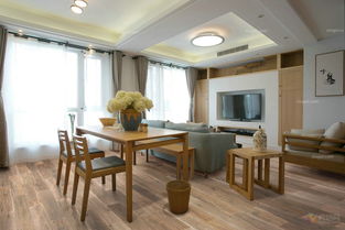 廈門源昌君悅山三居室裝修案例,原木元素結合北歐風情